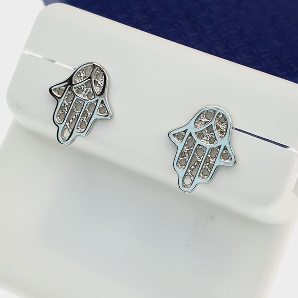 925 Sterling Silver CZ Stud Earrings for Women/Girl, US925P1012 - Picture 8 of 11